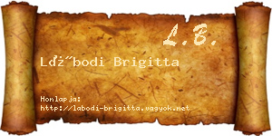 Lábodi Brigitta névjegykártya
